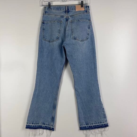 New With Tags MNG Jeans by Mango Isela Jeans Flare Crop Raw Hem Womens Size 4 - Picture 9 of 13
